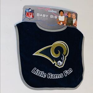**BRAND NEW ** Boys blue Rams bib
